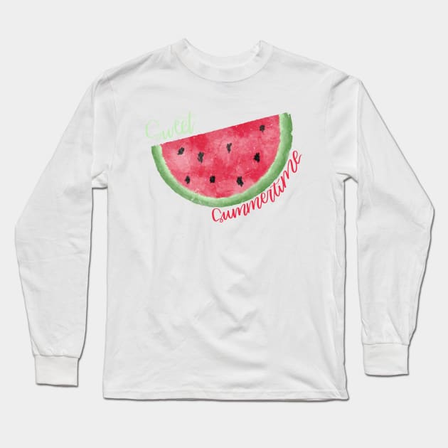 Sweet Summertime Long Sleeve T-Shirt by Hannah’s Hand Lettering